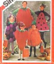 6192 KID  FELT FRUIT, VEGGIE, GRAPE, BERRY COSTUME PATTERN